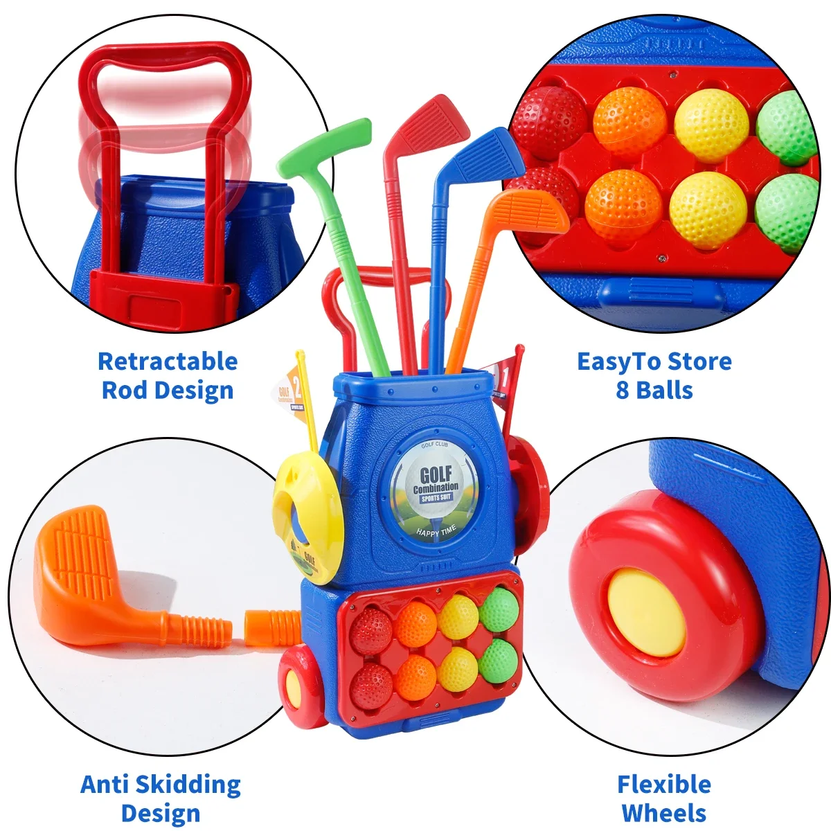 Upgraded Kids Golf Cart Toy wi - Golf Equipment For Kids reseña y precio