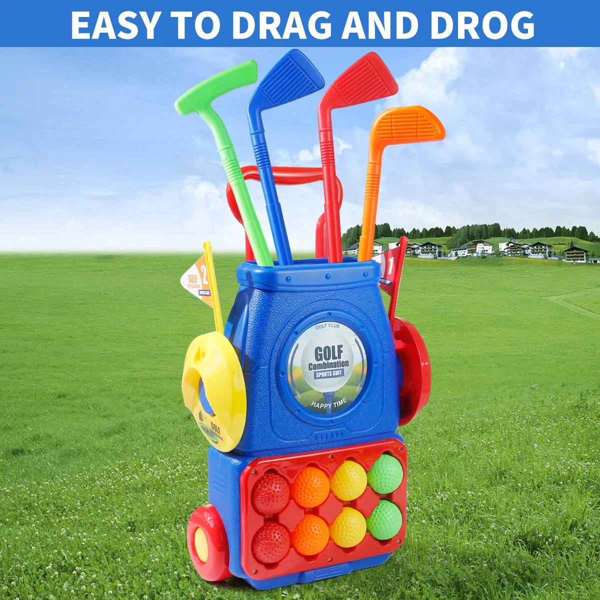 Upgraded Kids Golf Cart Toy wi - Golf Equipment For Kids reseña y precio