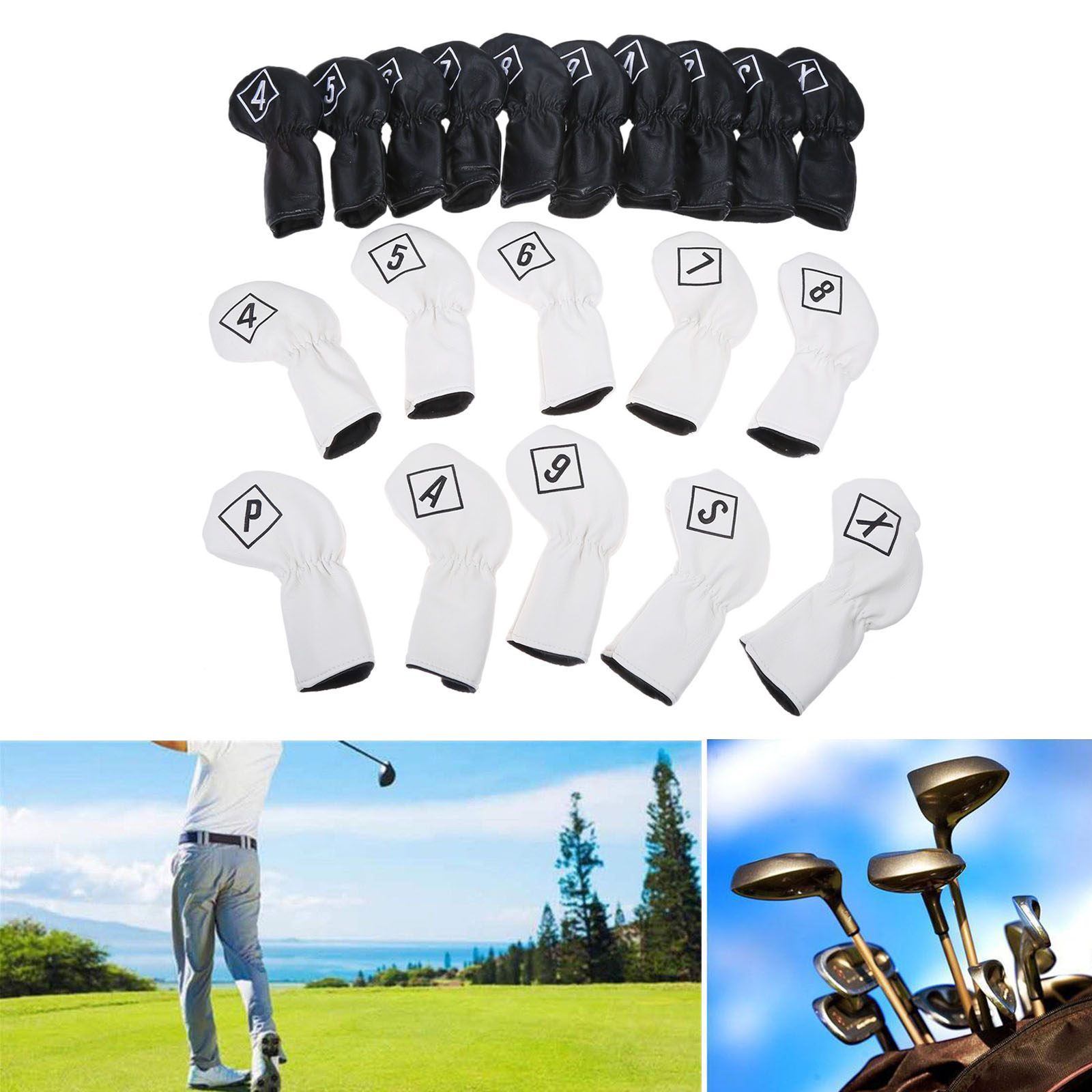 10Pcs/Set PU Leather Golf Head - X Golf Equipment reseña y precio