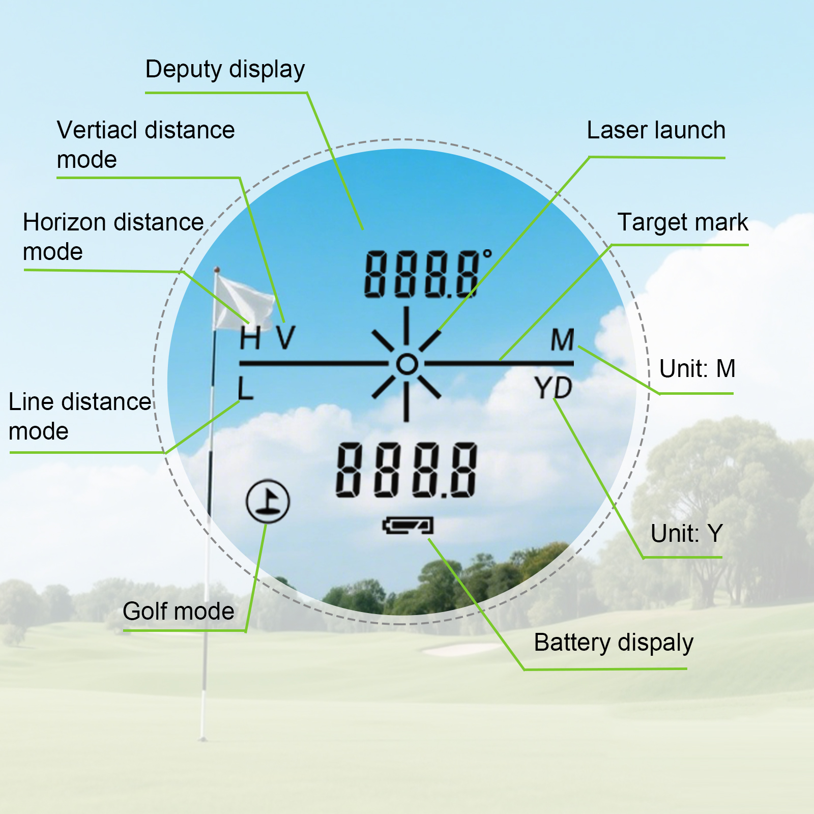 2000m Long Distance Laser Rang - Rangefinder Laser Golf reseña y precio