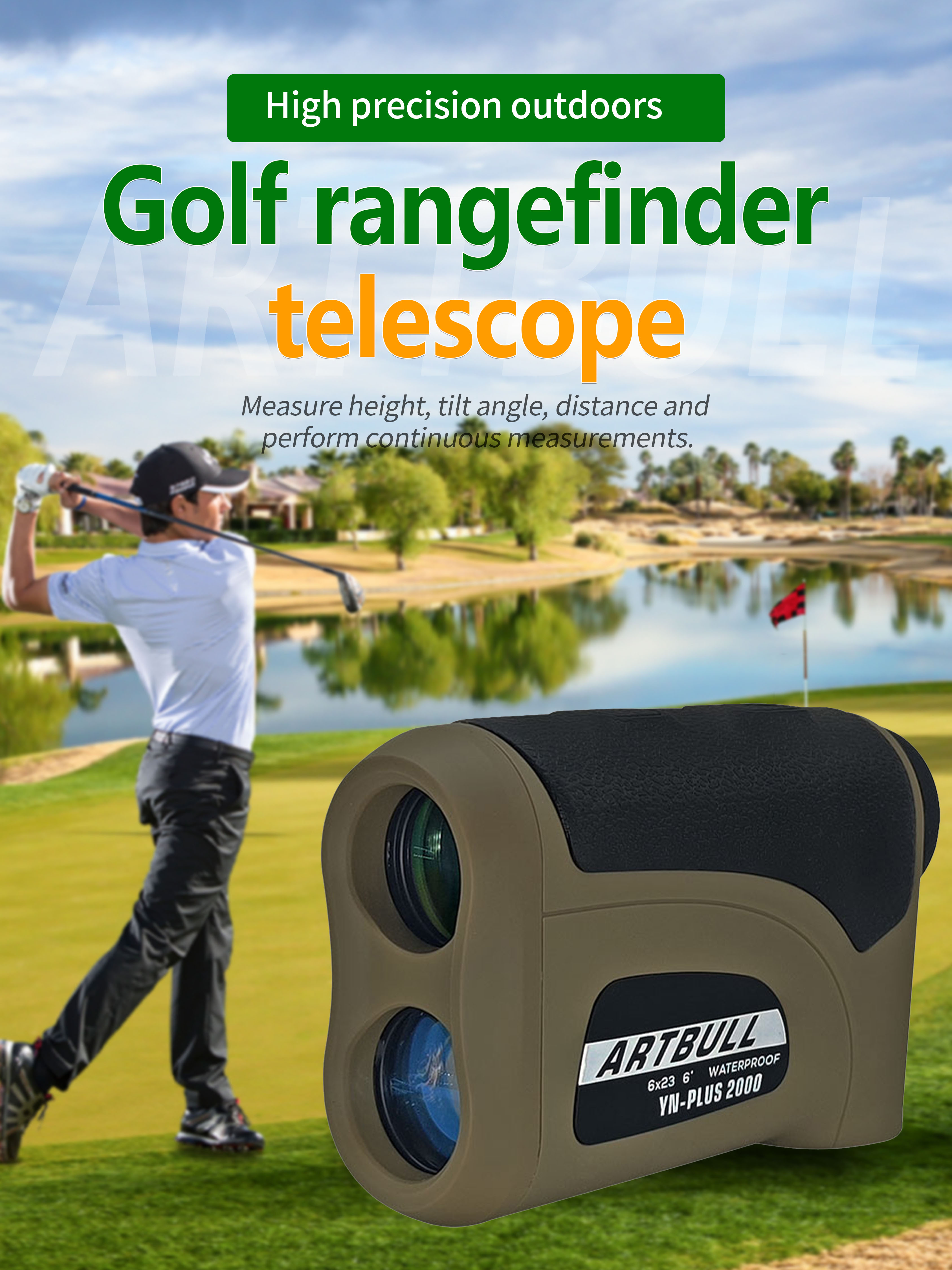 2000m Long Distance Laser Rang - Rangefinder Laser Golf reseña y precio